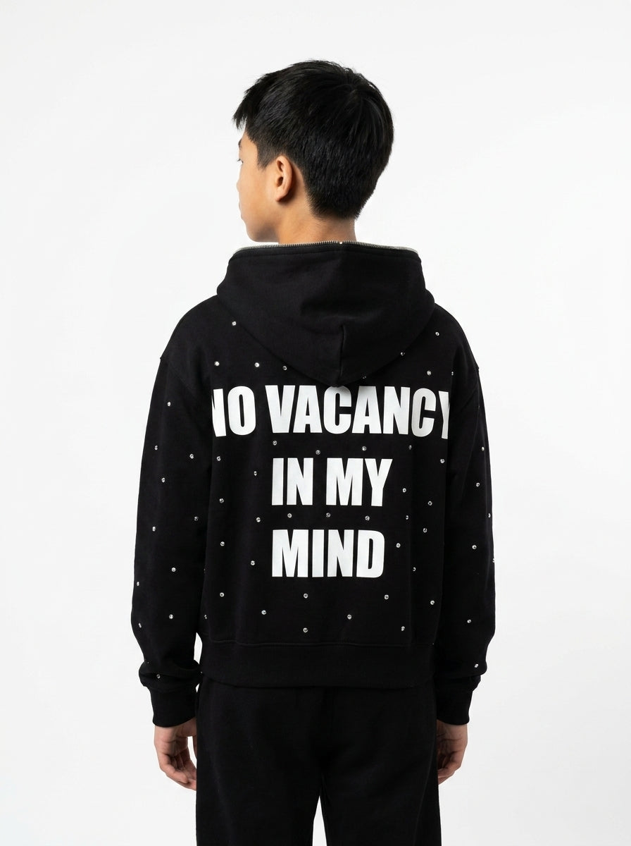 BE GENTLE RHINESTONE ZIP JACKET