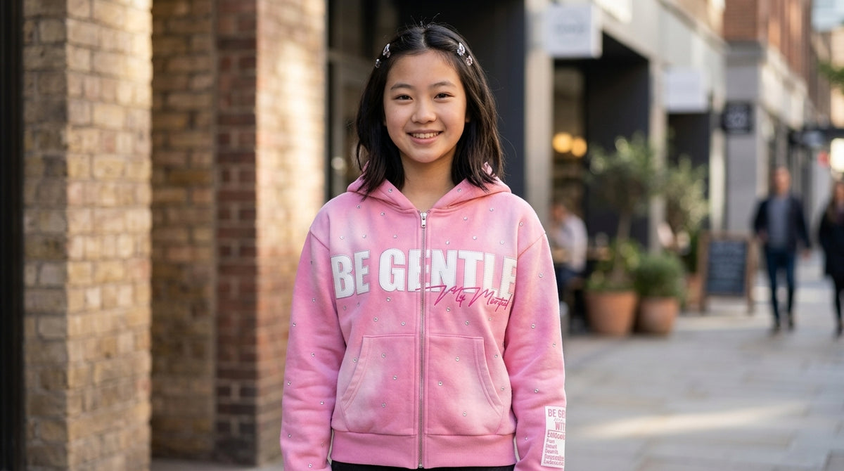 BE GENTLE RHINESTONE ZIP JACKET