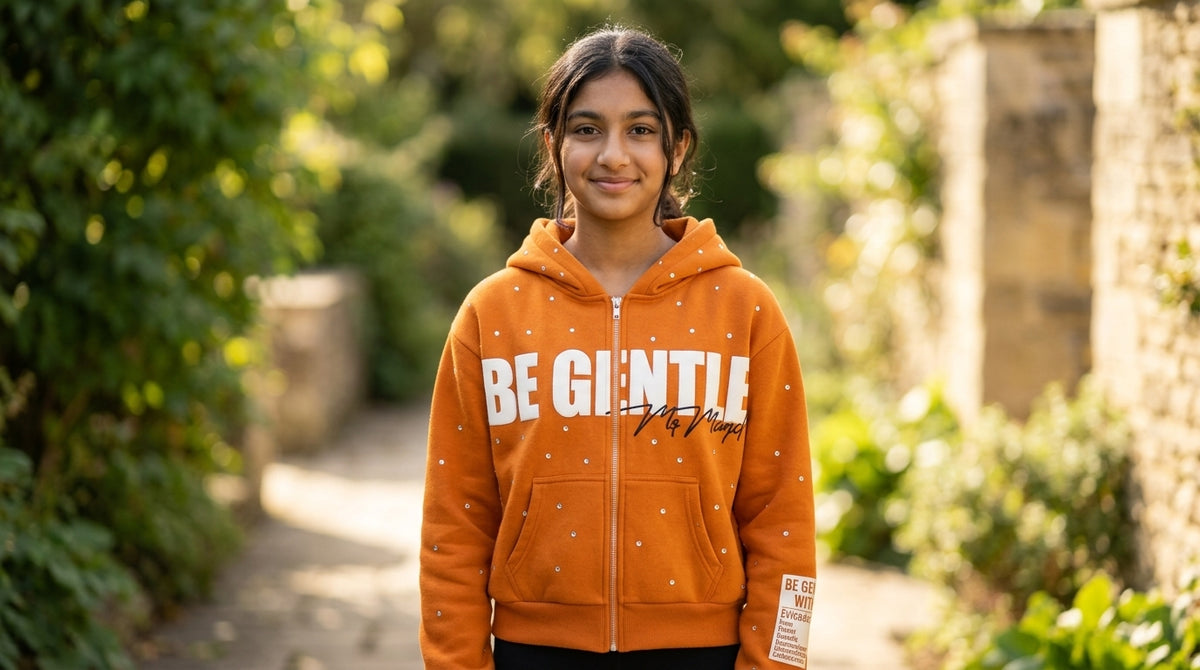 BE GENTLE RHINESTONE ZIP JACKET