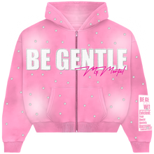 Load image into Gallery viewer, BE GENTLE RHINESTONE ZIP JACKET

