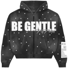 Load image into Gallery viewer, BE GENTLE RHINESTONE ZIP JACKET

