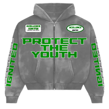Load image into Gallery viewer, &quot;PROTECT THE YOUTH&quot; ZIP-UP HOODIE
